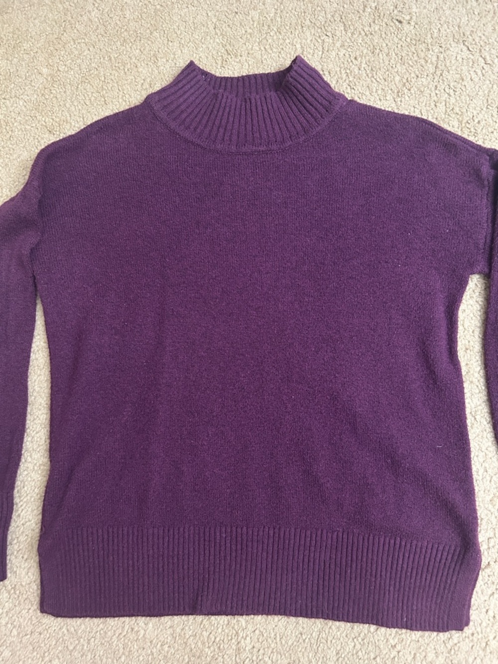 LOFT Purple Turtleneck Sweater